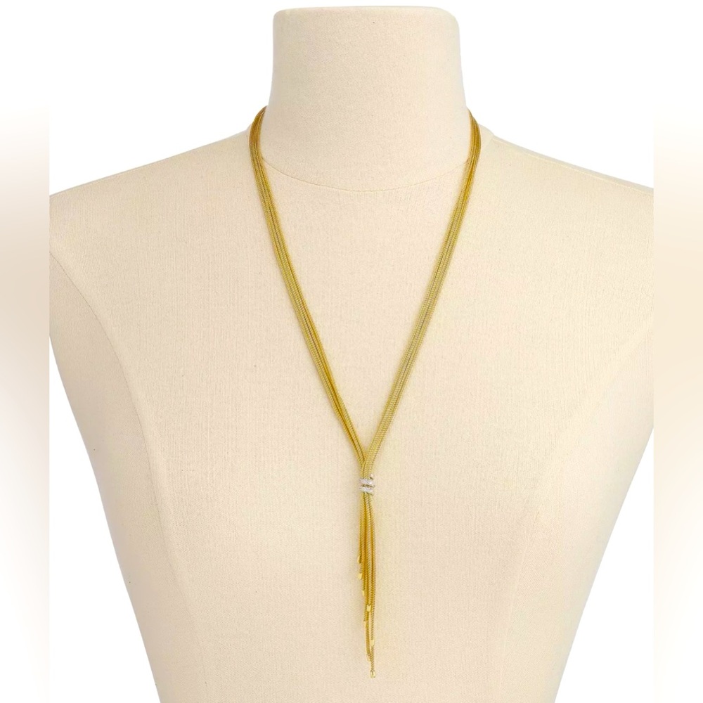 Macy’s Tassel Lariat Necklace in 14k Gold-Plated Sterling Silver